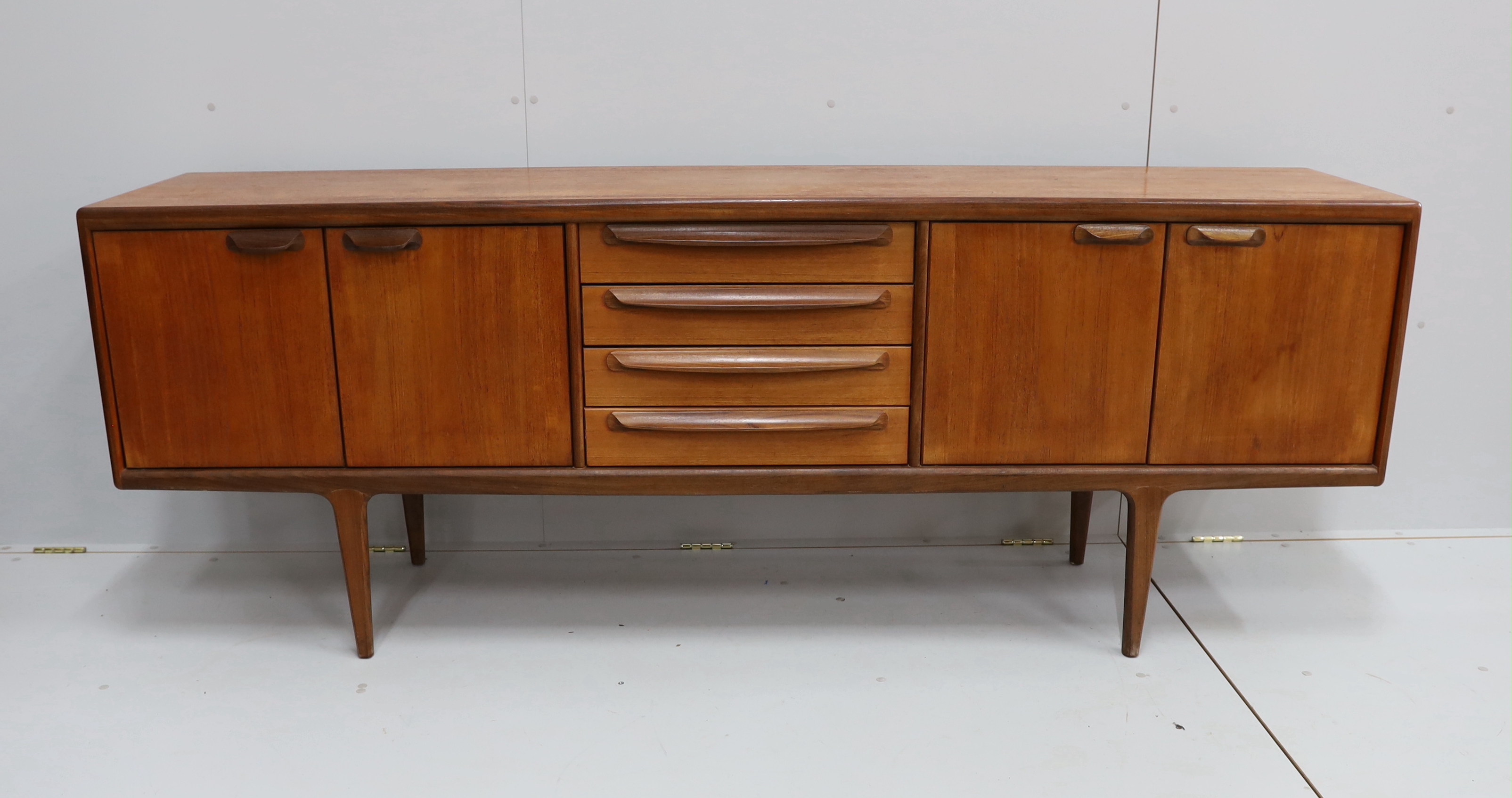 John Herbert for Younger Furniture - A teak 'Sequence' sideboard, length 213cm, depth 46cm, height 79cm